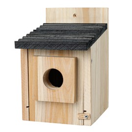 Bird House for Outside，Wooden Bluebird House，with Predator Guard Bird Nesting Box Wild Bird Watching, Finch Bluebird Cardinals Hanging Birdhouse Clearance Garden Country Cottage