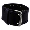 REV BOSS Series Lug Width Wide Black Leather Strap Cuff