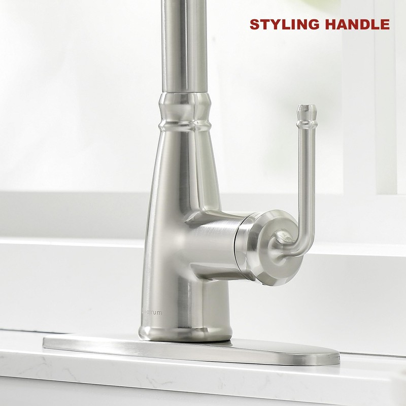Lavatrum Kitchen Faucets with Pull Down Sprayer 17 Inch Single