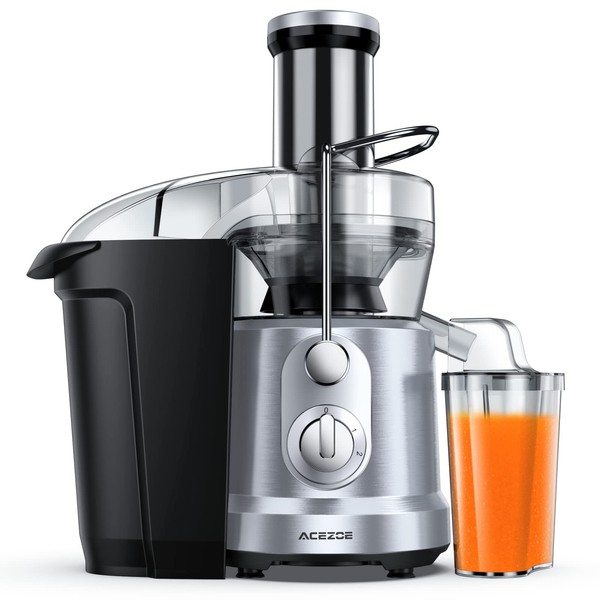 Acezoe Juicer Machines 1300W Juicer Vegetable and Fruit, Power Juicers Extractor with 3" Feed Chute, Centrifugal Juicer with High Juice Yield, Easy to Clean&BPA-Free, Dishwasher Safe, Brush Included