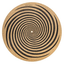 AA Audio Anatomy Vinyl Record Turntable Cover Spiral Design Made of Cork (3 mm)