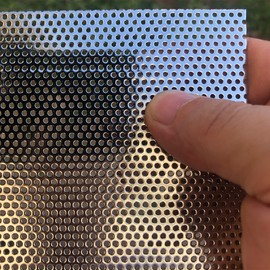 FengYoo Perforated Plate Stainless Steel Perforated Grid Stainless Steel Grid 1.5 mm Hole Thickness 1.1 mm 200 mm x 100 mm Perforated Metal