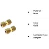 Ice Maker Water Line Brass Compression Tube Fitting, Union, 1/2”