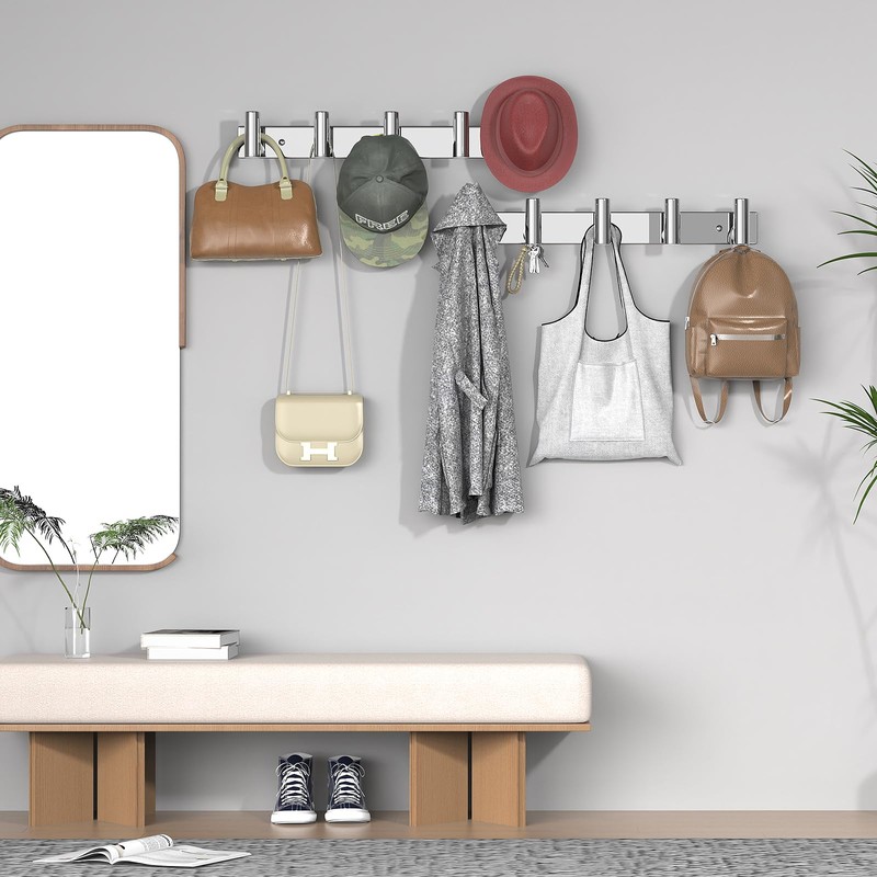 VAEHOLD Hat and Coat Wall Mount Rack - Hooks for