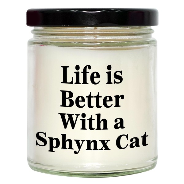 Sphynx Cat Scented Candle Gifts for Father's Day | Funny