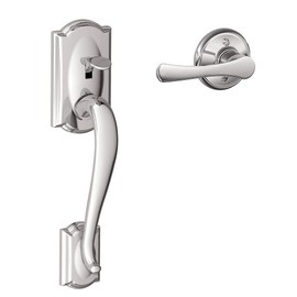 Schlage FE285 CAM 625 VLA Camelot Trim Lower Half Front Entry Handleset with Avila Lever, Bright Chrome
