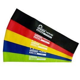 Majestic Sport Fitness Bands Set Home Mini Band (5 Pieces) Loop Bands, Resistance Bands, Exercise Bands, Crossfit, Pilates