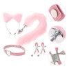 GALPADA 1Set Fox Ears and Tail Set Cat Ears and
