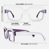 Zeelool Sqaure Glasses Frame for Men Women, Acetate Eyewear Eyeglasses