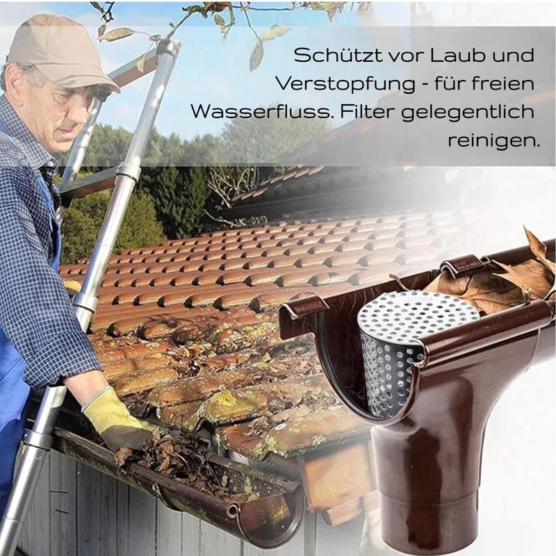 Stainless Steel Gutter Leaf Protection, Rain Gutter Leaf Protection, Downpipe