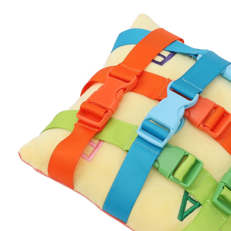 Elderly Dementia Pillow Buckle Release Colorful Straps Calming Comforting Sensory