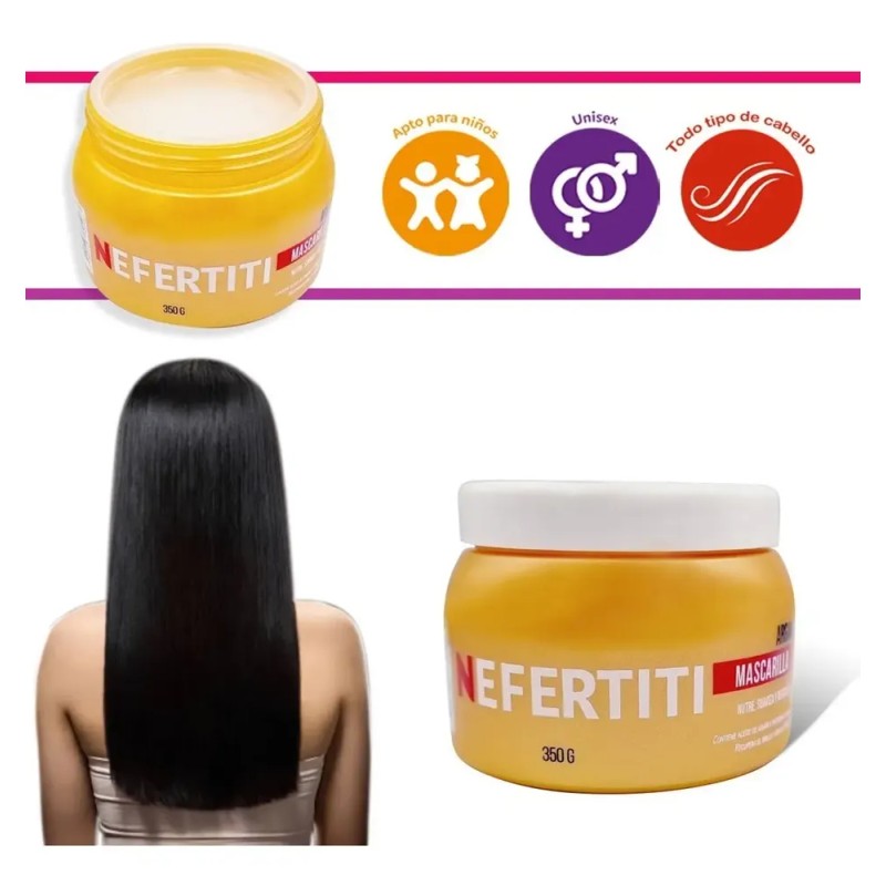 Mascarilla Para Cabello Maltratado Argan Hidratante Nefertit