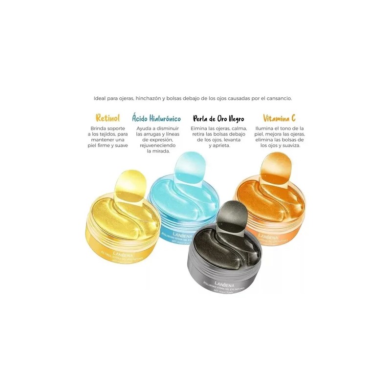 60 Parches Cuidado Facial Contorno Ojos Hidrogel Vitamina C