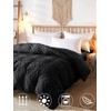 Nanko Queen Size Comforter Set Black Tufted Jacquard Boho Soft