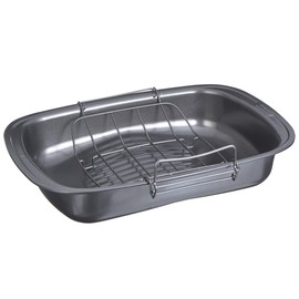 GoodCook Everyday Nonstick Quick-Baste Roasting Pan with Locking Rack, Gray