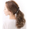VINGTAINE H-797-BR- Emblem Button, Banana Clip, Hair Accessories, Brown