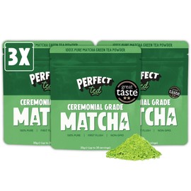 Perfect Ted Matcha Powder | 3x30g (90g)| Ceremonial Grade |Organic Ceremonial Grade | Japanese Matcha Tea Powder |
