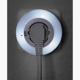 Hama Night Light with Socket, Night Sensor (3 Colours, Orientation Light, Nursing Light, for Babies, Children, Adults, Snooze Light, Night Light, Sleeping Lamp, Night Lamp, Socket Light) White