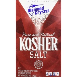 Diamond Crystal Pure and Natural Kosher Salt, 48 oz