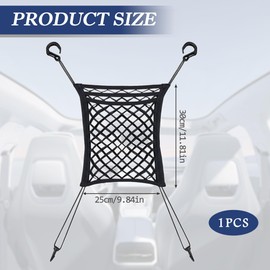 MEKEET 1PCS Car Mesh Bag for Dog Multifunctional Dog Car Net Barrier with Auto Safety Mesh Stretchable 3 Layer Pet Dogs Car Driving Accessories for SUV Car Truck Pet Driving Organizer Safety Travel