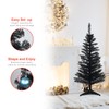Maylaviu 4FT Christmas Tree with Lights Pre-Lit, Halloween Black Xmas