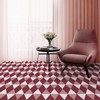 Alow Peel and Stick Floor Tile,Self-Adhsive Vinyl Flooring,Red Peel and