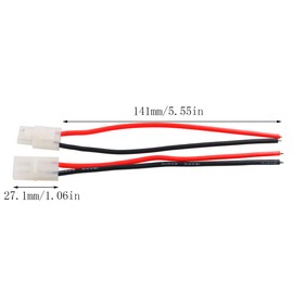 E-outstanding 2pcs 16AWG 15cm Tamiya Plug Connector Male and Female Adapter Cable Wire for RC Lithium Battery Charge