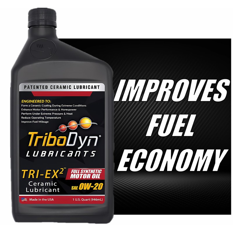 TriboDyn TRI-EX2 Synthetic Motor Oil with Ceramic Coating (0W-20, 1