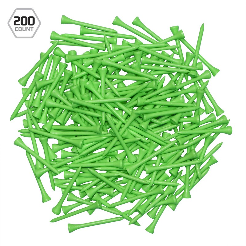 IZZO Golf Wood Golf Tees, 3.25 Inch, Neon Green (Pack