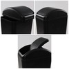 Hespama 14L Slim Plastic Trash Bin, Black Waste Bin with
