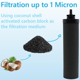 Water Filters Replacement for Berkey, 2 Pack Black Purification Elements for BB9-2 Gravity Filtration System