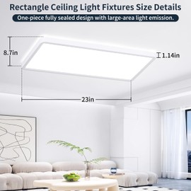 MOONSEA 23 Inch LED Flat Panel Light with Remote Control 32W, Backlight