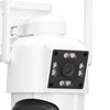 Outdoor WiFi Surveillance Camera 2 Lens Security PTZ IP Cam
