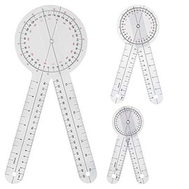 Teppich 3Pcs Goniometer 6/8/12 Inch Occupational Therapy Protractor Tool Measuring Angle Ruler 360 Degree Universal