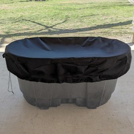 Ice Bath Dustproof Cover - 100 Gallon Oval Stock Tank Protector, Outdoor Patio Water Pool Pond Hot Tub Guard, 60" L x 40" W x 25" H