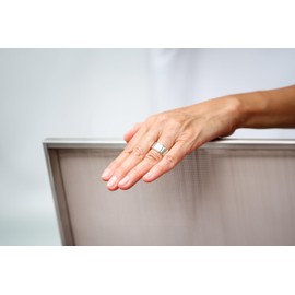 SILBERMOOS women's men's ring wedding ring partnership ring polished band ring 925 sterling silver, Size:N