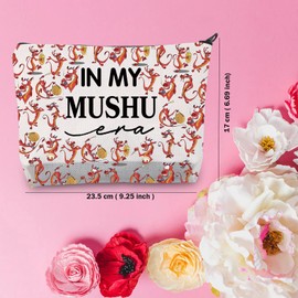 Mushu Dragon Merchandise Gift Cartoon Dragon Zipper Makeup Bag for Dragon Fans Dragon WDW Vacation Toiletry Bag (Mushu Bag)