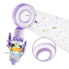 Aromatherapy Shower Head with Filter- High Pressure Fragrance Shower Head with Softener Purifier, Shower Filter Head for Hard Water, Filtered Shower head for Skin Care and Relaxation (Lavender)