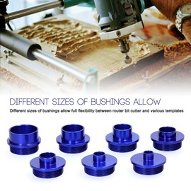10 Pieces Router Template Guide Bushing Aluminum Alloy Engraving Machine Axle Sleeve for Woodworking