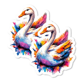 Goose Magnet 4 Inch 2-Pack Honking Goose – Strong Vinyl Decorative Animal Magnets for Fridge Locker Kitchen Office – Cute Fun Aesthetic Cool Durable & Long-Lasting Souvenir ID44999