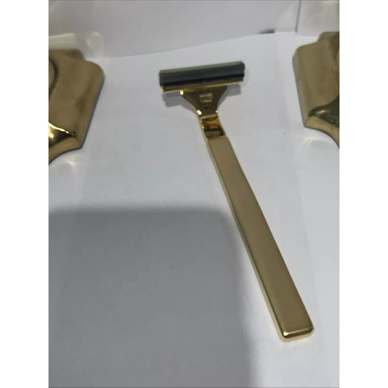 aramis Vintage Aramis Shaving Razor With Blade Gold Tone
