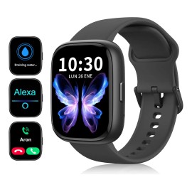Reloj Inteligente 1.83 Alexa Bluetooth Llamada Smartwatch Idw26 Con Correa Silicona Color Negro Ip68
