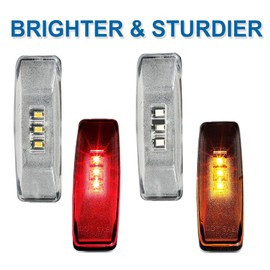 Fullux LED Side Marker Light fit 1994-2001 Dodge Ram 1500 for 1994-2002 Dodge Ram 2500 3500 4Pcs Fender Lamps Chrome