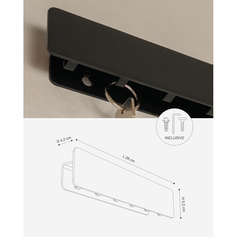 Kazai. Key Rack 'Kian' Minimalist Key Hook Design from Berlin
