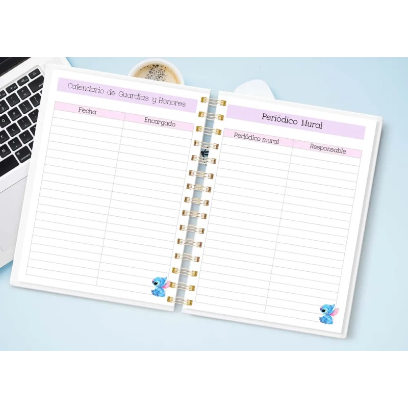 Agenda Escolar Maestra / Docente Stich Tierno 26-27