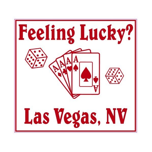 U.S. Custom Stickers Feeling Lucky Las Vegas Sticker 6 Inch
