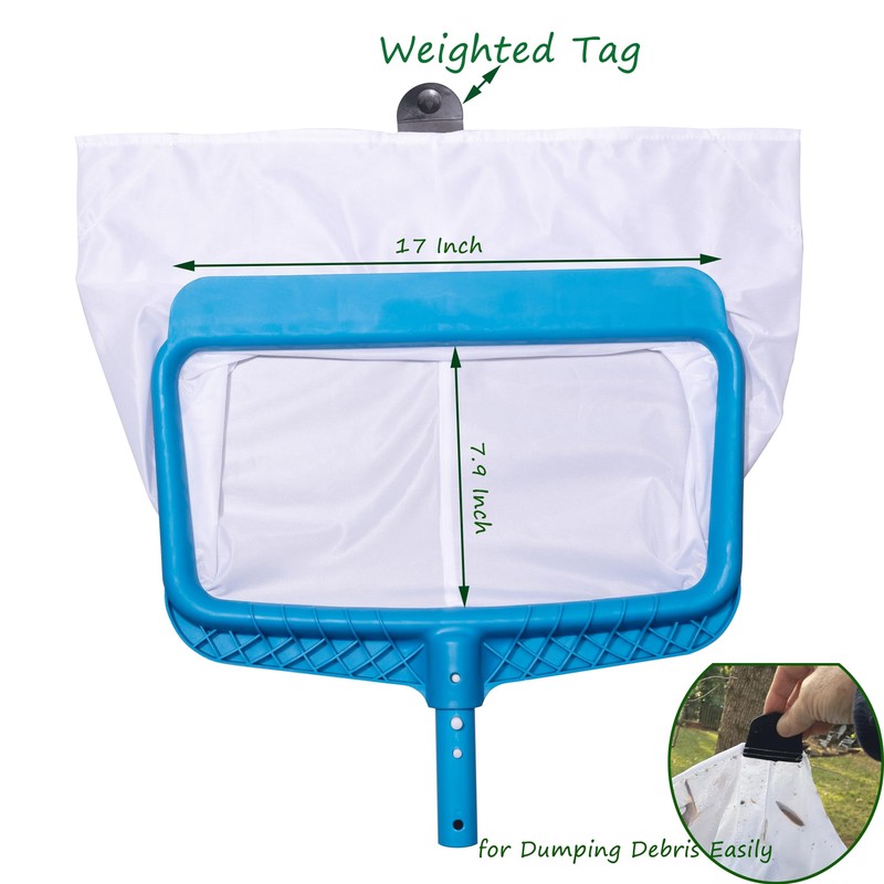 DABOVIN Professional Pool Bottom Skimmer Net for Cleaning Pollen Bugs,