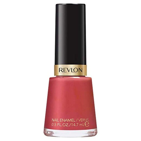 Revlon Nail Enamel, Chip Resistant Nail Polish, Glossy Shine Finish, in Red/Coral, 161 Teak Rose, 0.5 oz