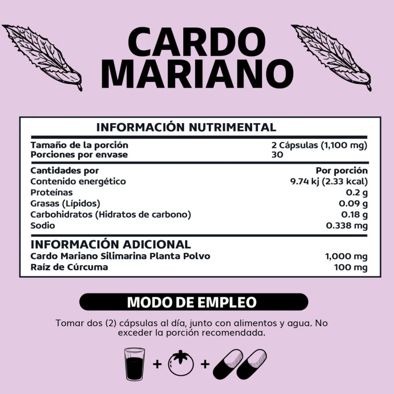 Beyond Vitamins Cardo Mariano - Silimarina 100 Natural Y Vegano