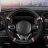 Carbella Rose Gold Quilted Steering Wheel Cover - Elegant Craft